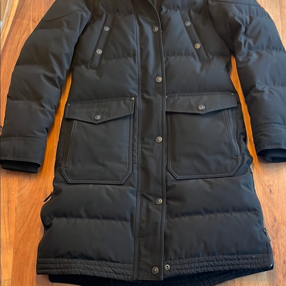 Moose Knuckles Black Parka with Fur Hood - Picture 3 of 12